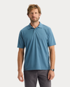 View of model wearing Bluestone Go Polo, Regular Fit.