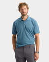 View of model wearing Bluestone Go Polo, Regular Fit.