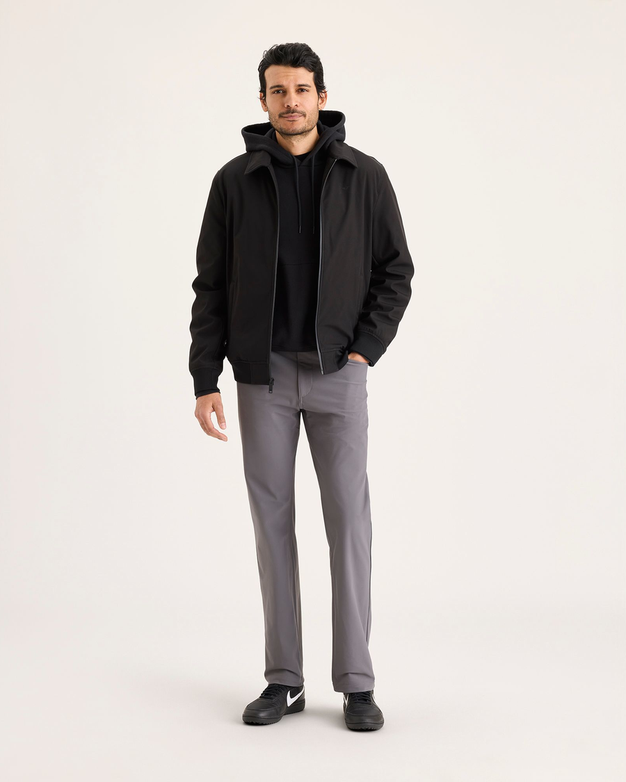 Front view of model wearing Boulevard Go Airweave 5-Pocket, Straight Fit.
