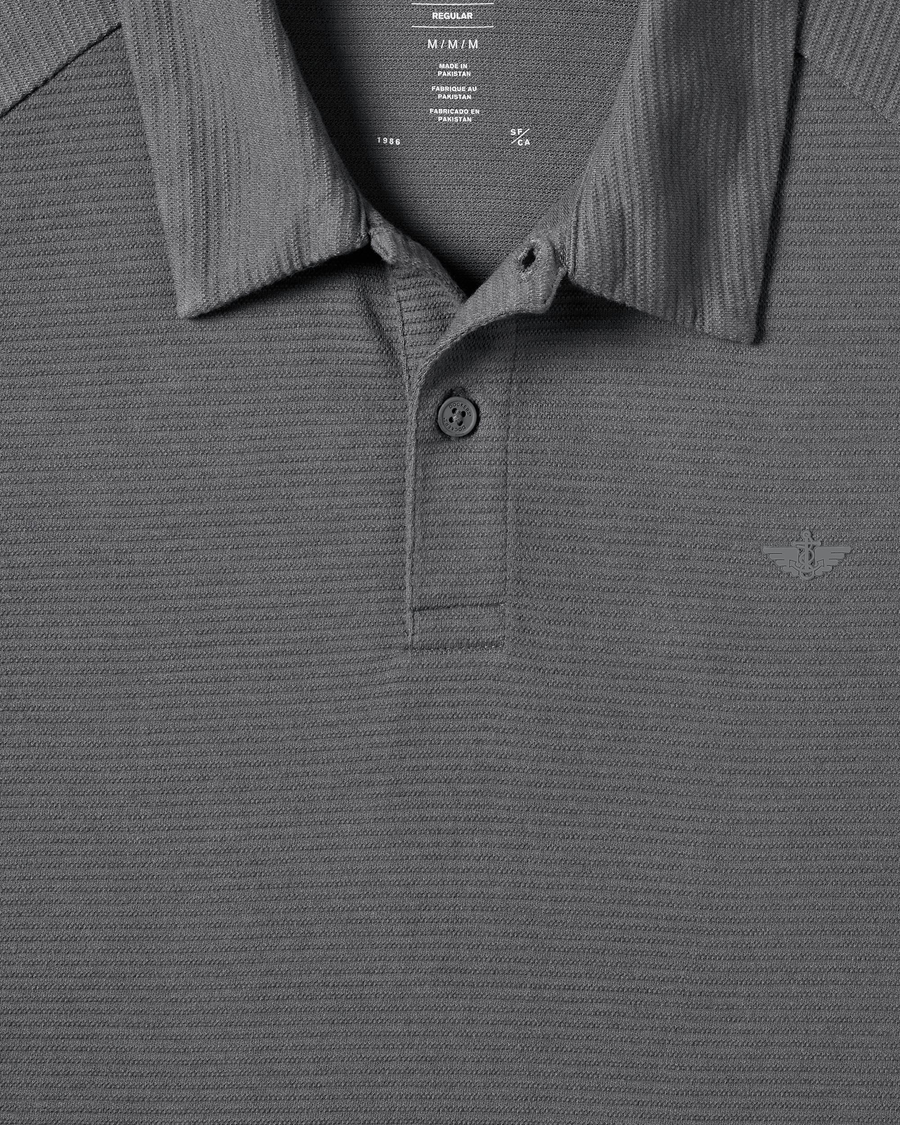 View of model wearing Boulevard Go Raglan Polo, Regular Fit.