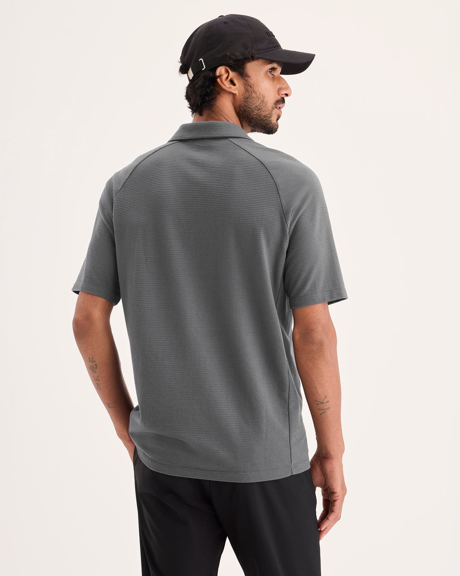 Back view of model wearing Boulevard Go Raglan Polo, Regular Fit.