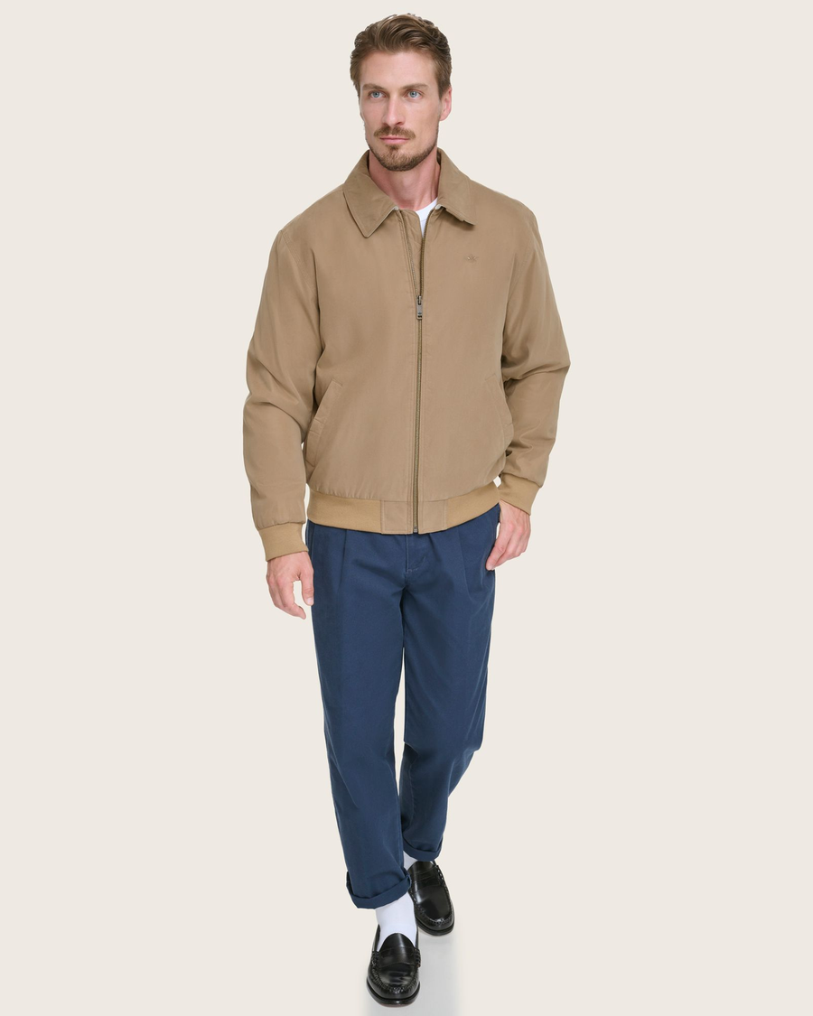 Microtwill Relaxed Bomber Jacket – Dockers®