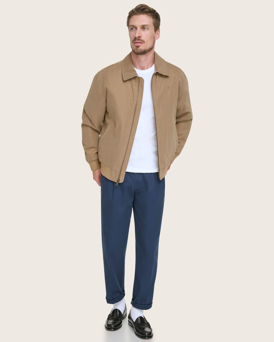 Microtwill Relaxed Bomber Jacket