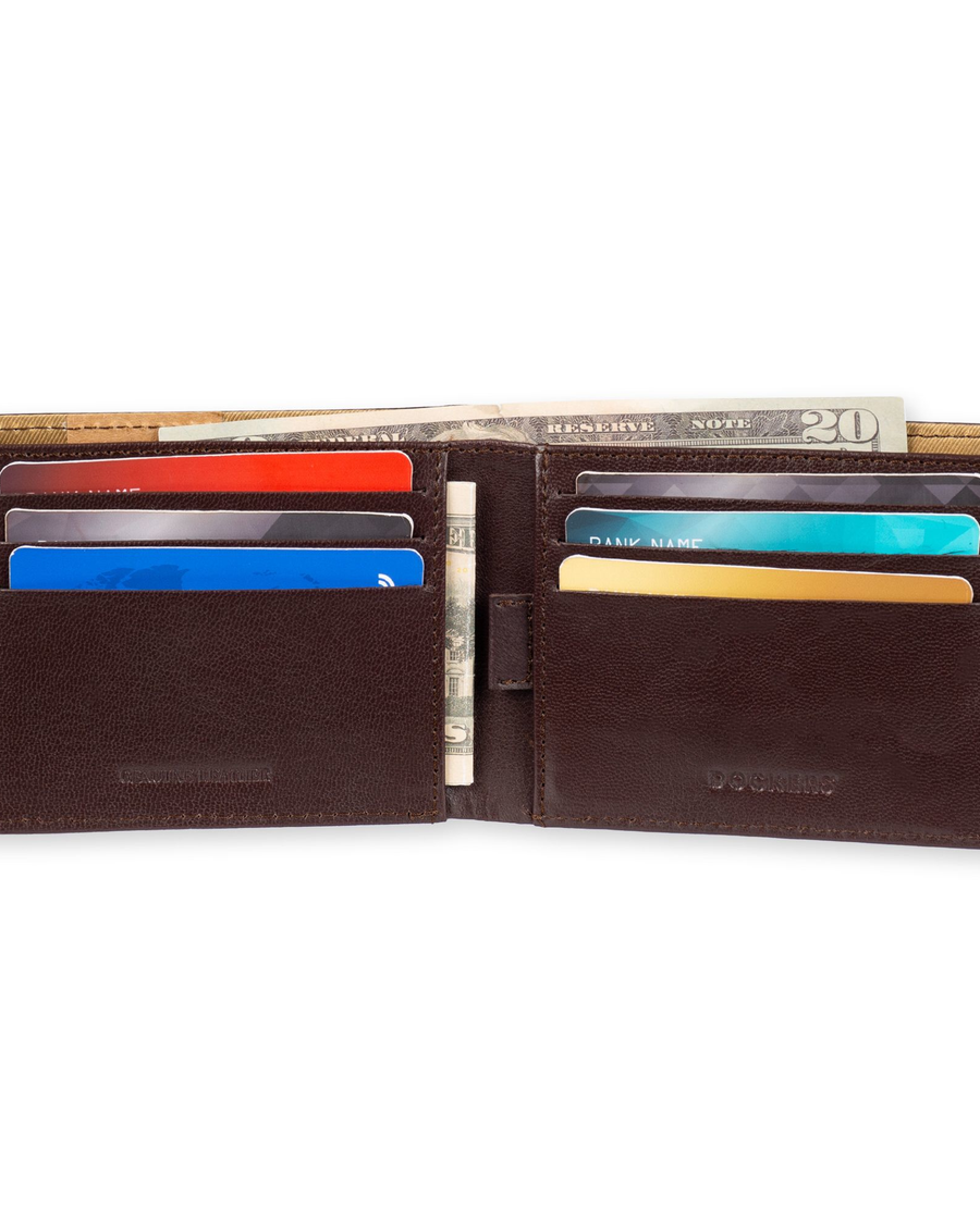 View of  Brown Slimfold Wallet.