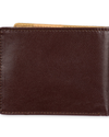 Back view of  Brown Slimfold Wallet.