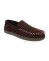 Front view of  Brown Ultrawool Venetian Moccasin Slippers.