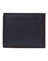 Front view of  Brown/Navy Slimfold Wallet with Removable Card Case.