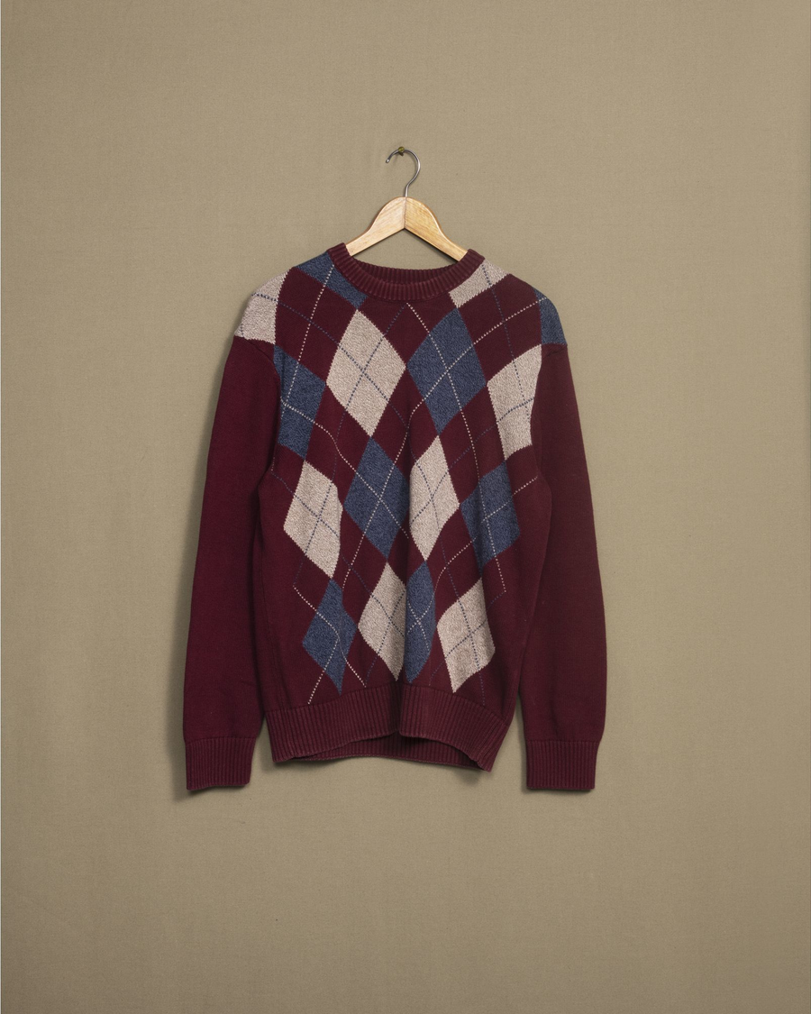 Burgundy Argyle Sweater - M – Dockers®