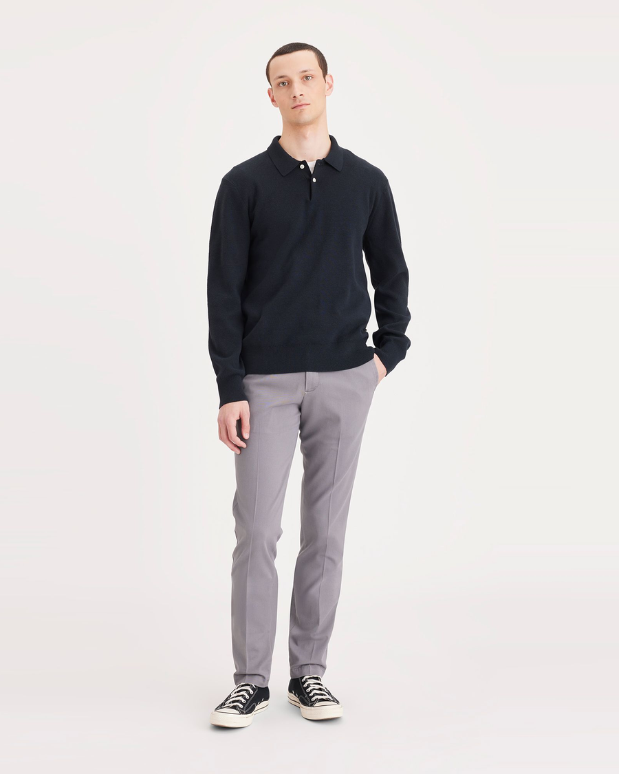 Dockers Men's Easy Slim Fit Khaki Stretch Pants - Burma Grey Dockers Men's Easy Slim Fit Khaki Stretch Pants - Burma Grey