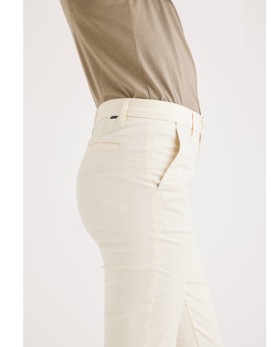 Side view of model wearing Buttercream Weekend Chinos, Slim Fit.