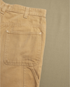 View of model wearing Camel Canvas Camel Carpenter Pants - 32 x 33.