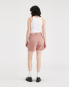 Back view of model wearing Cameo Brown Mid-Rise Short.