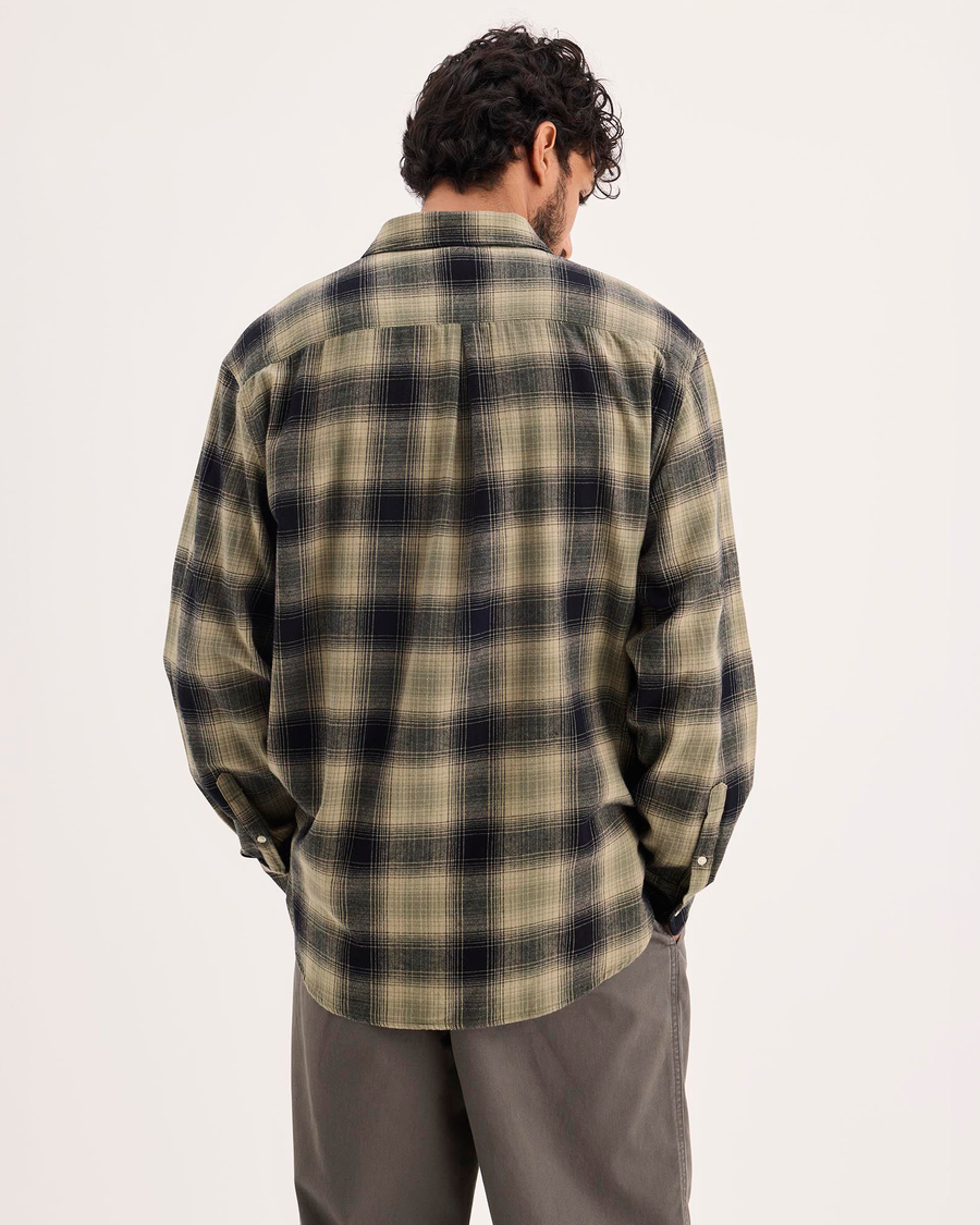Back view of model wearing Camo Eighty-Six 1-Pocket Shirt, Relaxed Fit.