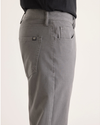 Side view of model wearing Car Park Grey All-Day 5-Pocket, Straight Fit.