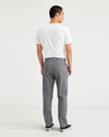View of model wearing Car Park Grey Essential Chinos, Slim Fit.
