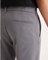 View of model wearing Car Park Grey Go Activeflex Chino, Slim Fit.