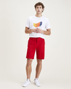 Front view of model wearing Cherry Bomb Ultimate 9.5" Shorts.