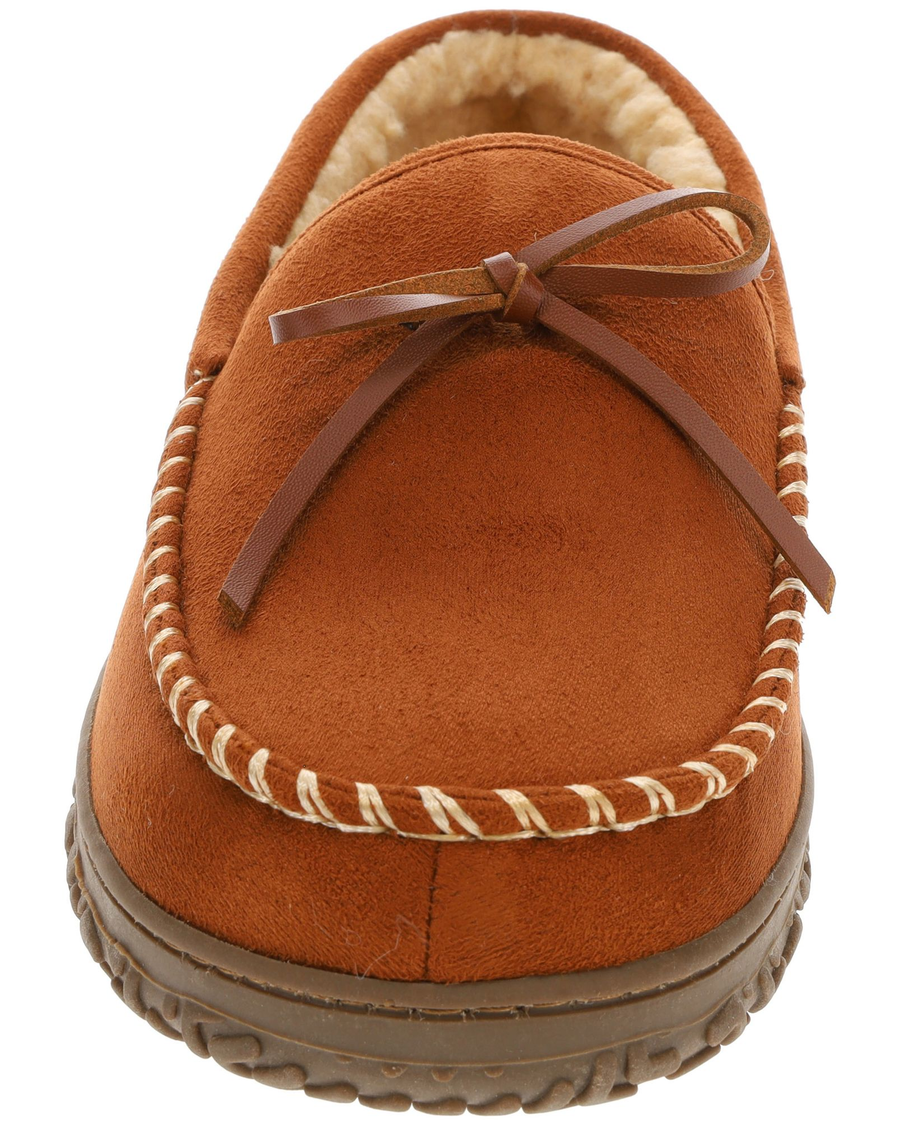 Rugged Microsuede Boater Moccasin Slippers Dockers