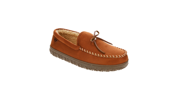 Rugged Microsuede Boater Moccasin Slippers Dockers