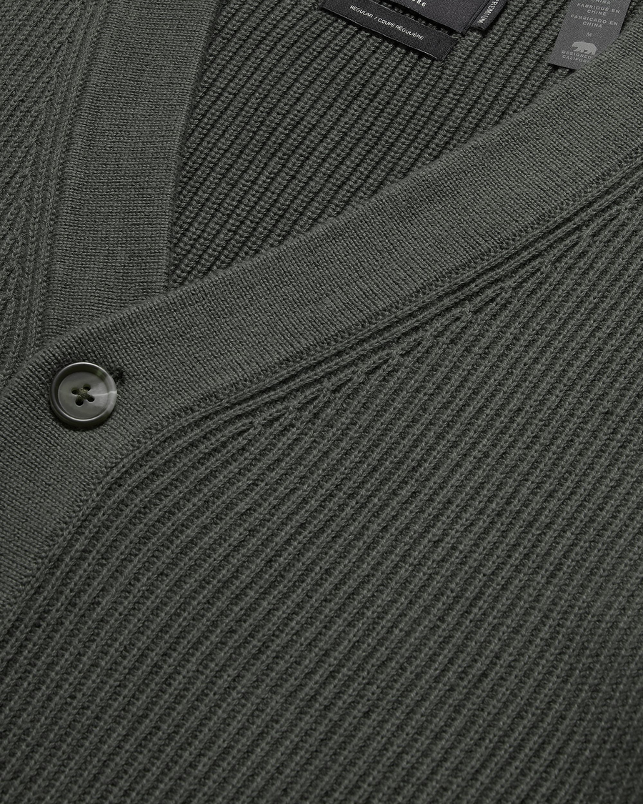 View of model wearing Chimera Cardigan, Regular Fit.