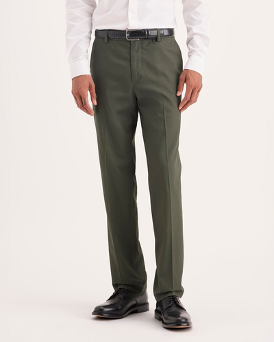 Front view of model wearing Chimera Signature Iron Free Khakis, Slim Fit with Stain Defender®.