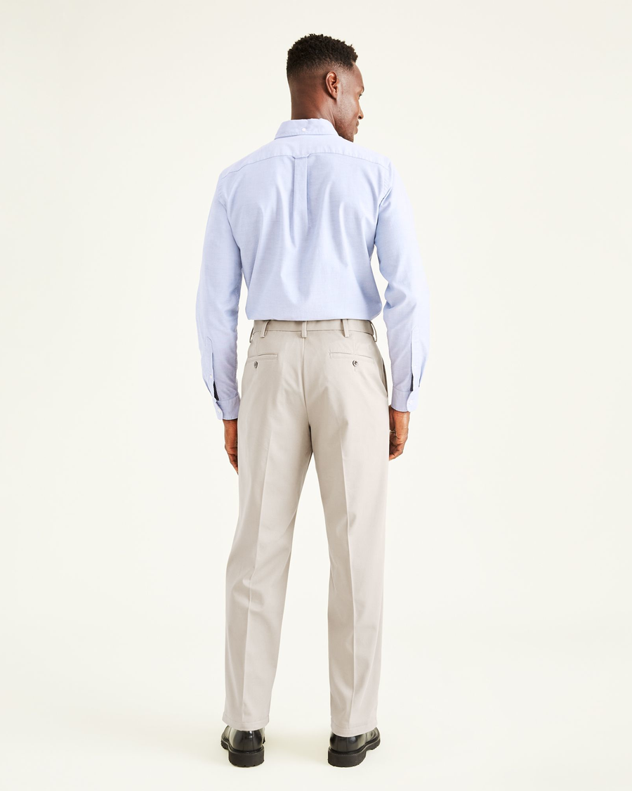 Back view of model wearing Cloud Easy Khakis, Classic Fit.