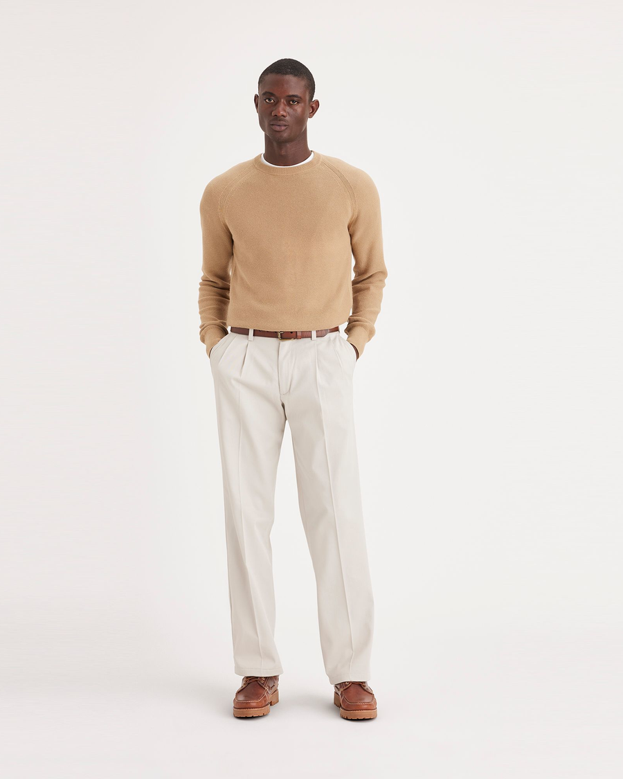 dockers casual dress pants Dockers Men's Easy Khaki Stretch Classic Fit Pleated Pants
