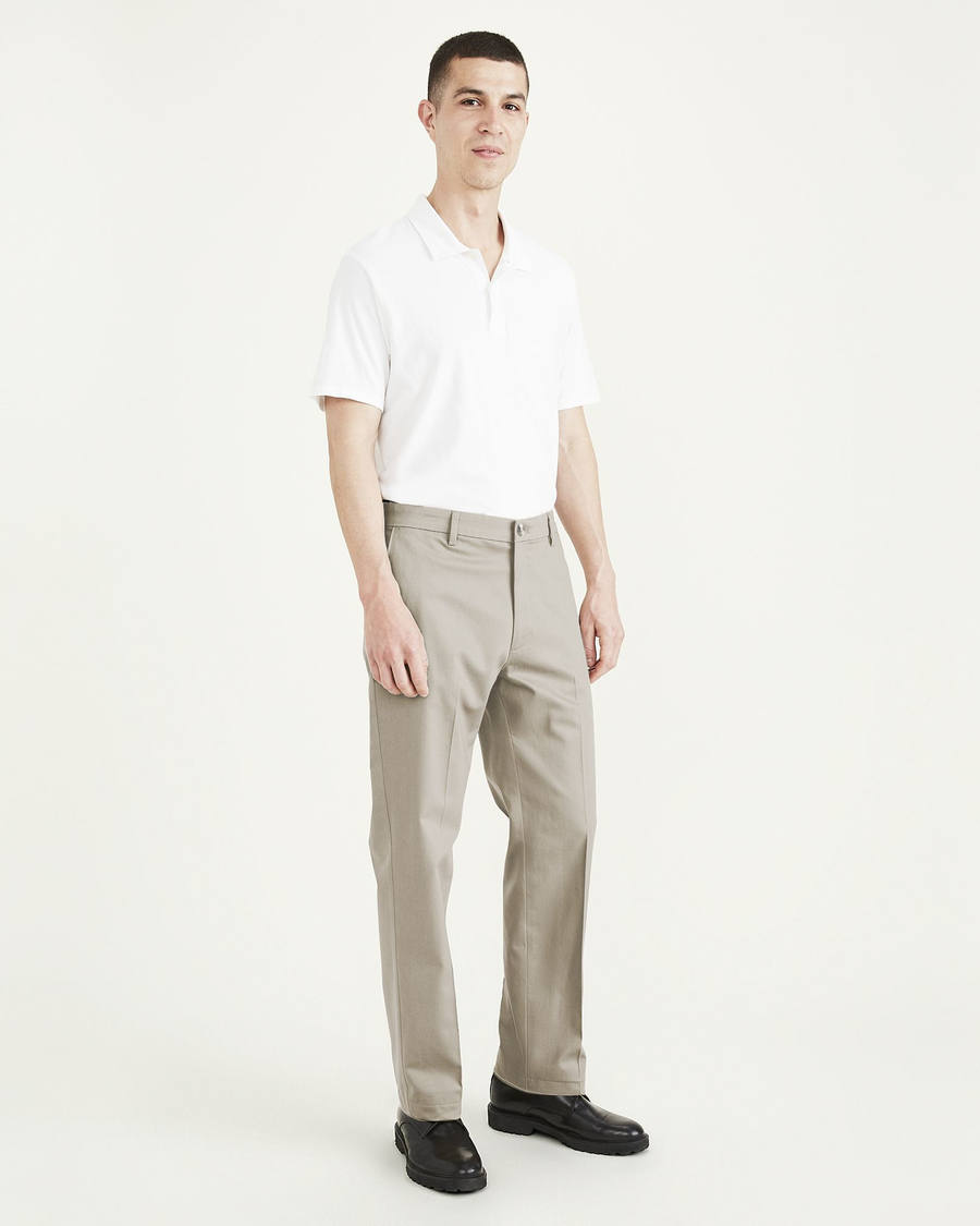 Front view of model wearing Cloud Signature Iron Free Khakis, Classic Fit with Stain Defender® (Big and Tall).