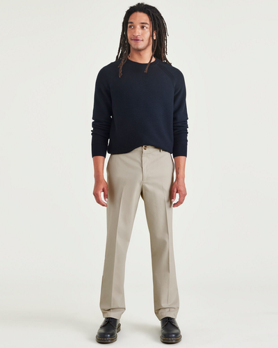 Front view of model wearing Cloud Signature Iron Free Khakis, Classic Fit with Stain Defender®.