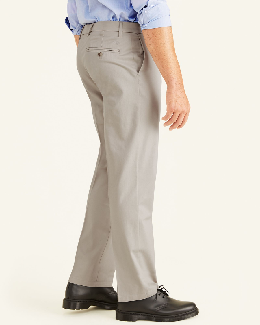 Side view of model wearing Cloud Signature Khakis, Classic Fit (Big and Tall).