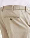 View of model wearing Cloud Signature Khakis, Pleated, Classic Fit (Big and Tall).
