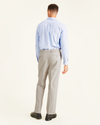Back view of model wearing Cloud Signature Khakis, Pleated, Classic Fit (Big and Tall).