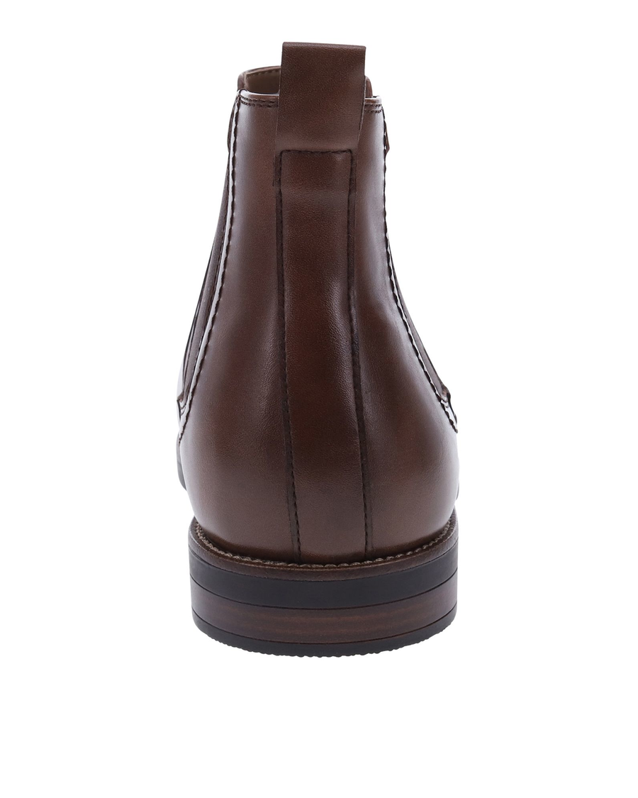 Back view of  Cognac Brookside Chelsea Boot.