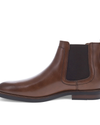 Side view of  Cognac Brookside Chelsea Boot.