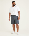 Front view of model wearing Cool Slate Smart 360 Tech Cargo 9" Shorts (Big and Tall).