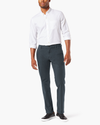Front view of model wearing Cool Slate Ultimate Chinos, Straight Fit.