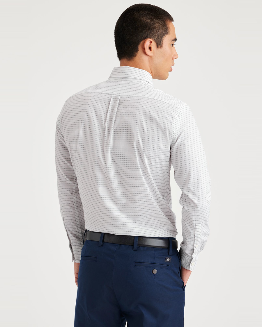 Back view of model wearing Covelo Crafted Button Up, Slim Fit.