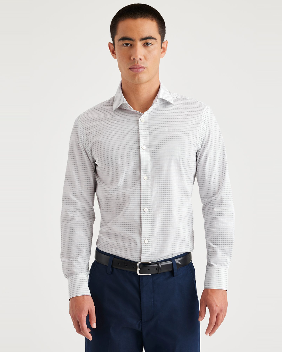 Front view of model wearing Covelo Crafted Button Up, Slim Fit.