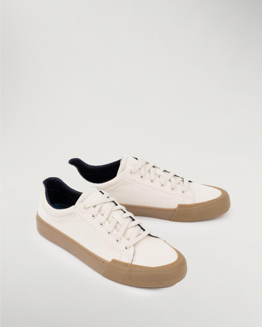 MEL black/oat vegan apple leather sneakers | Sylven New York