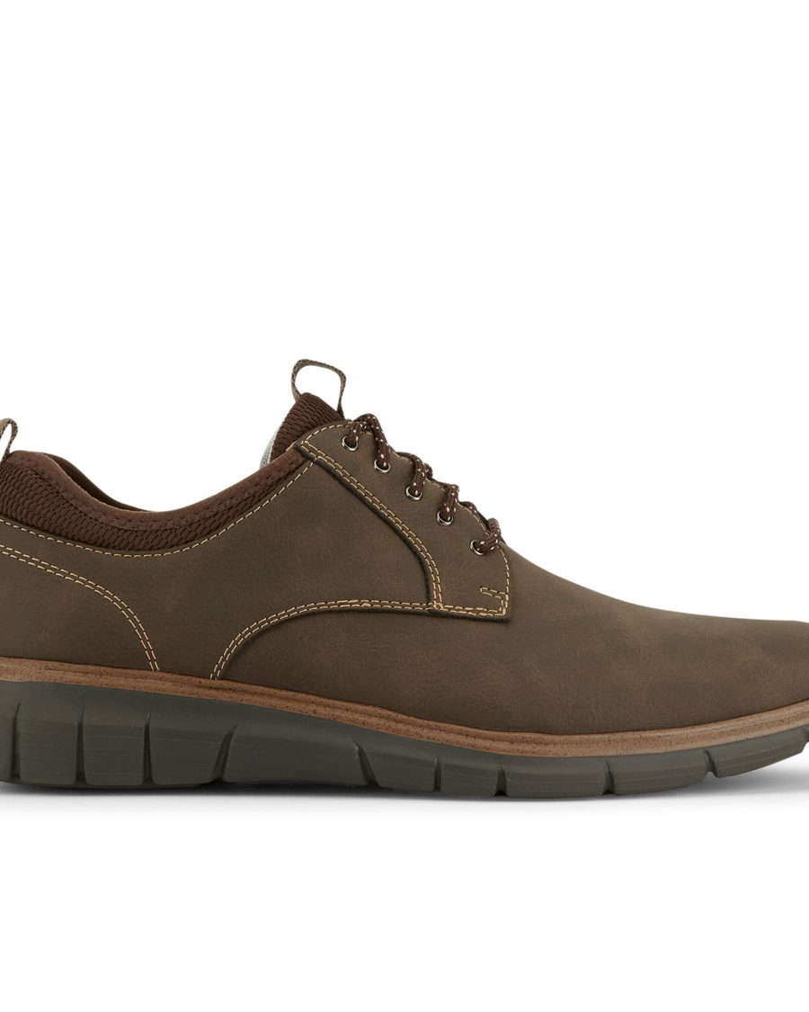 Side view of  Dark Brown Cooper Oxford Shoes.