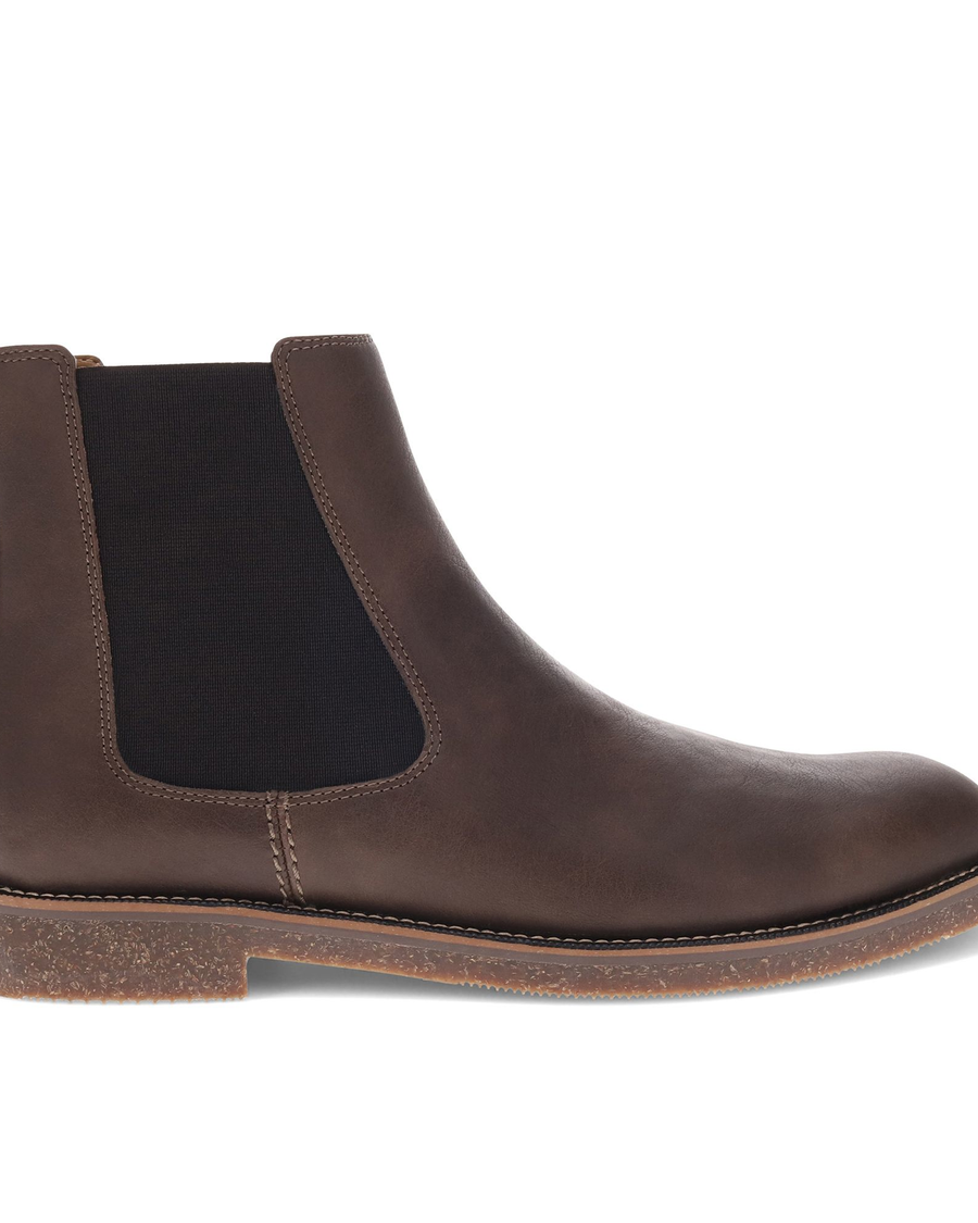 Side view of  Dark Brown Novato Shoes.