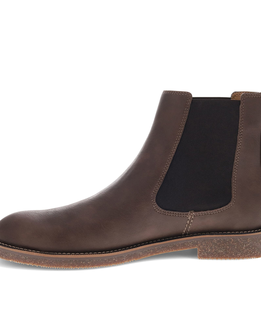 Side view of  Dark Brown Novato Shoes.