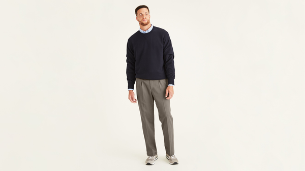 Dark-Pebble-Easy-Khakis-Pleated-Classic-Fit-Big-and-Tall-front ...