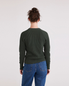 Back view of model wearing Deep Forest Crewneck Sweater, Regular Fit.