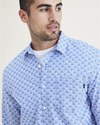 View of model wearing Delft Casual Shirt, Regular Fit.