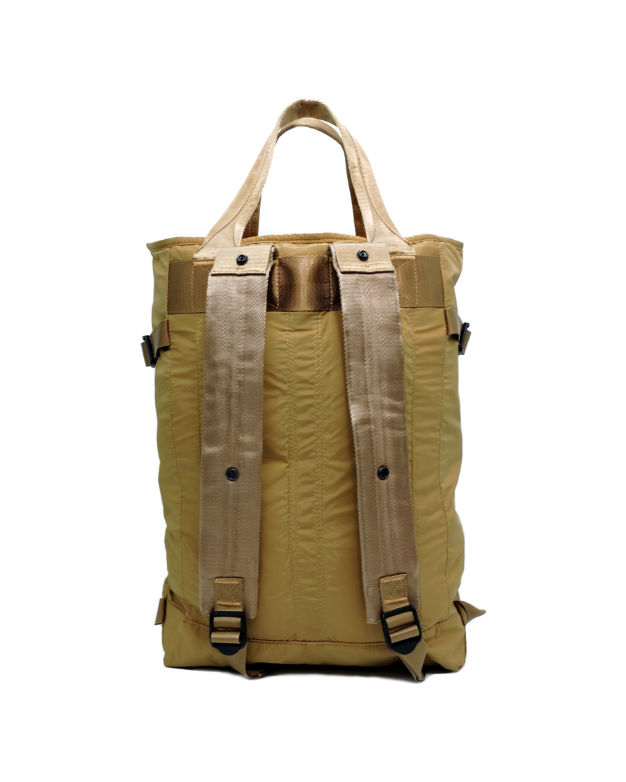Back view of model wearing Duffle Bag Packable Backpack.