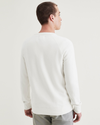 Back view of model wearing Egret Original Crewneck Sweatshirt, Regular Fit.