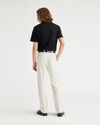 Back view of model wearing Egret Signature Iron Free Khakis, Pleated, Classic Fit with Stain Defender®.