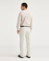Back view of model wearing Egret Signature Iron Free Khakis, Straight Fit with Stain Defender®.