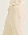 View of model wearing Egret Sport Sweatpants, Straight Fit.